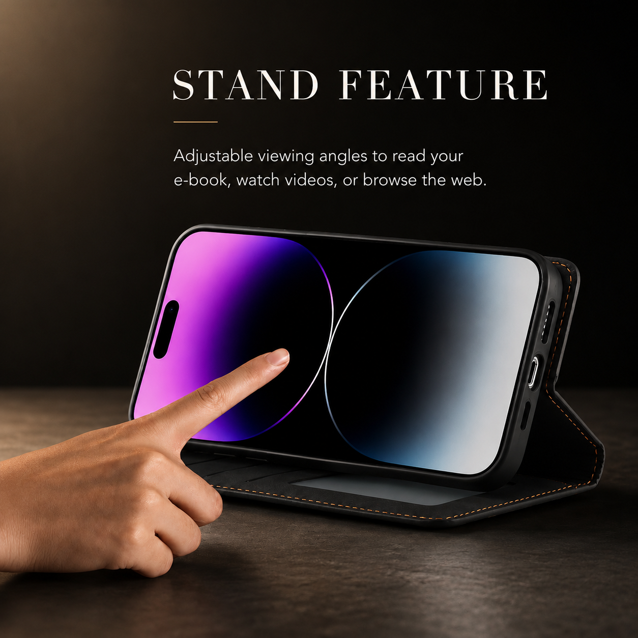 Premium iPhone Case Suede Leather Wallet Flip Cover Card Holder Magnetic Closure Shockproof Full Body Protection Slim Protective Design