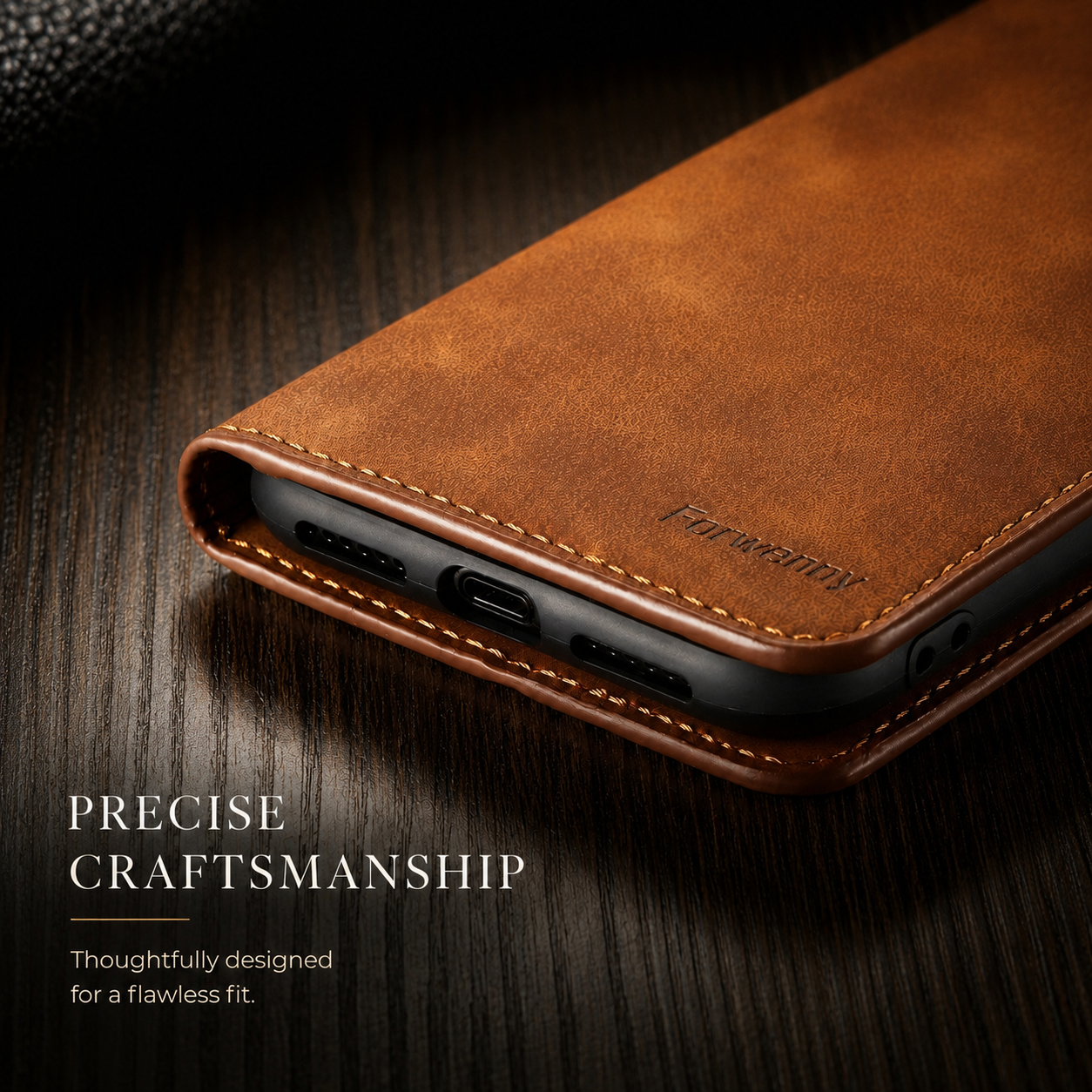 Premium iPhone Case Suede Leather Wallet Flip Cover Card Holder Magnetic Closure Shockproof Full Body Protection Slim Protective Design