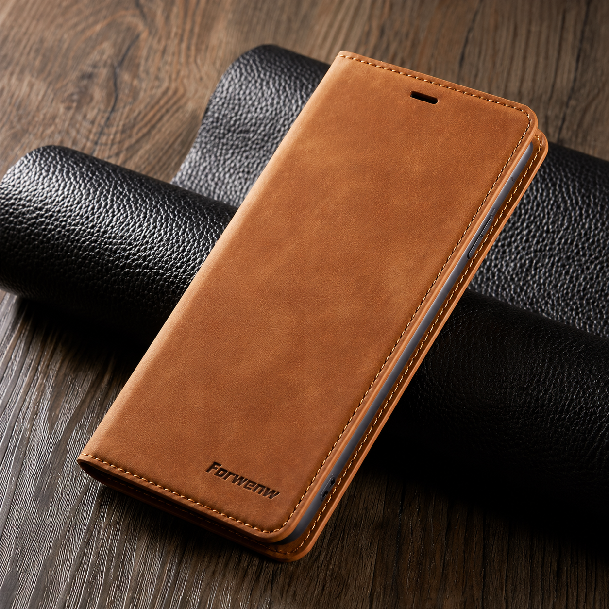 Premium iPhone Case Suede Leather Wallet Flip Cover Magnetic Closure Card Holder Shockproof Protective Cover Slim Luxury Design