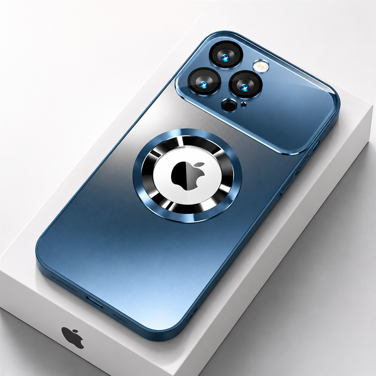Premium iPhone Case Titanium MagSafe Compatible Magnetic Cover Glass Camera Lens Protection Shockproof Anti Fingerprint Anti Scratch Half Wrapped Design
