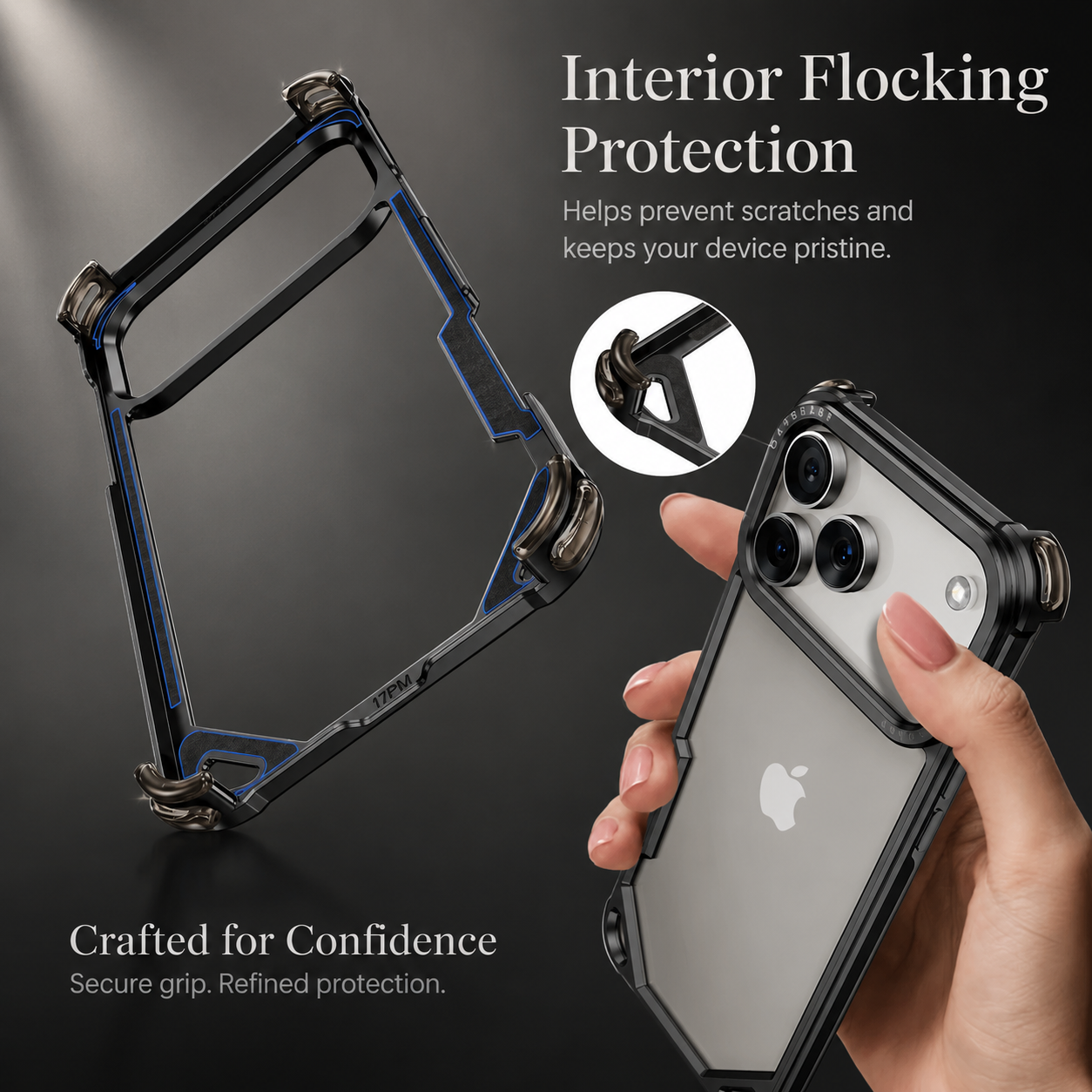 Premium iPhone Case Ultra Thin Aluminum Alloy Protective Cover Wireless Charging Compatible Shockproof Anti Scratch Slim Metal Full Coverage