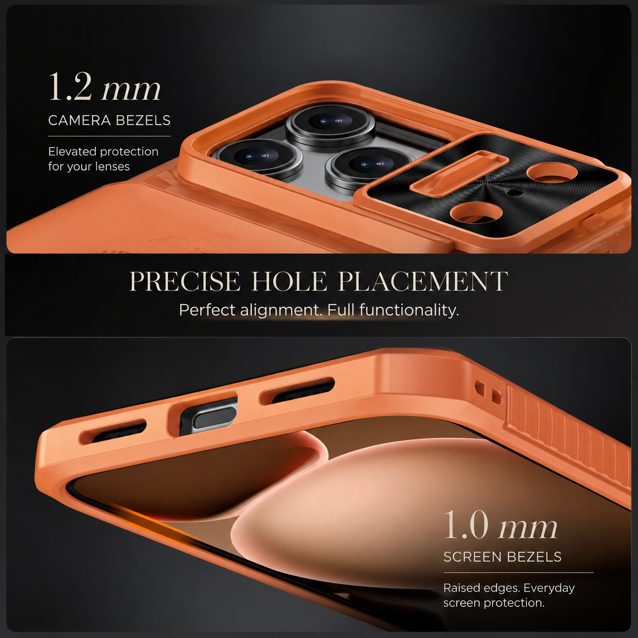 Premium iPhone Case Wallet Card Holder Sliding Camera Cover Foldable Stand Shockproof PC TPU Protective Full Coverage Design