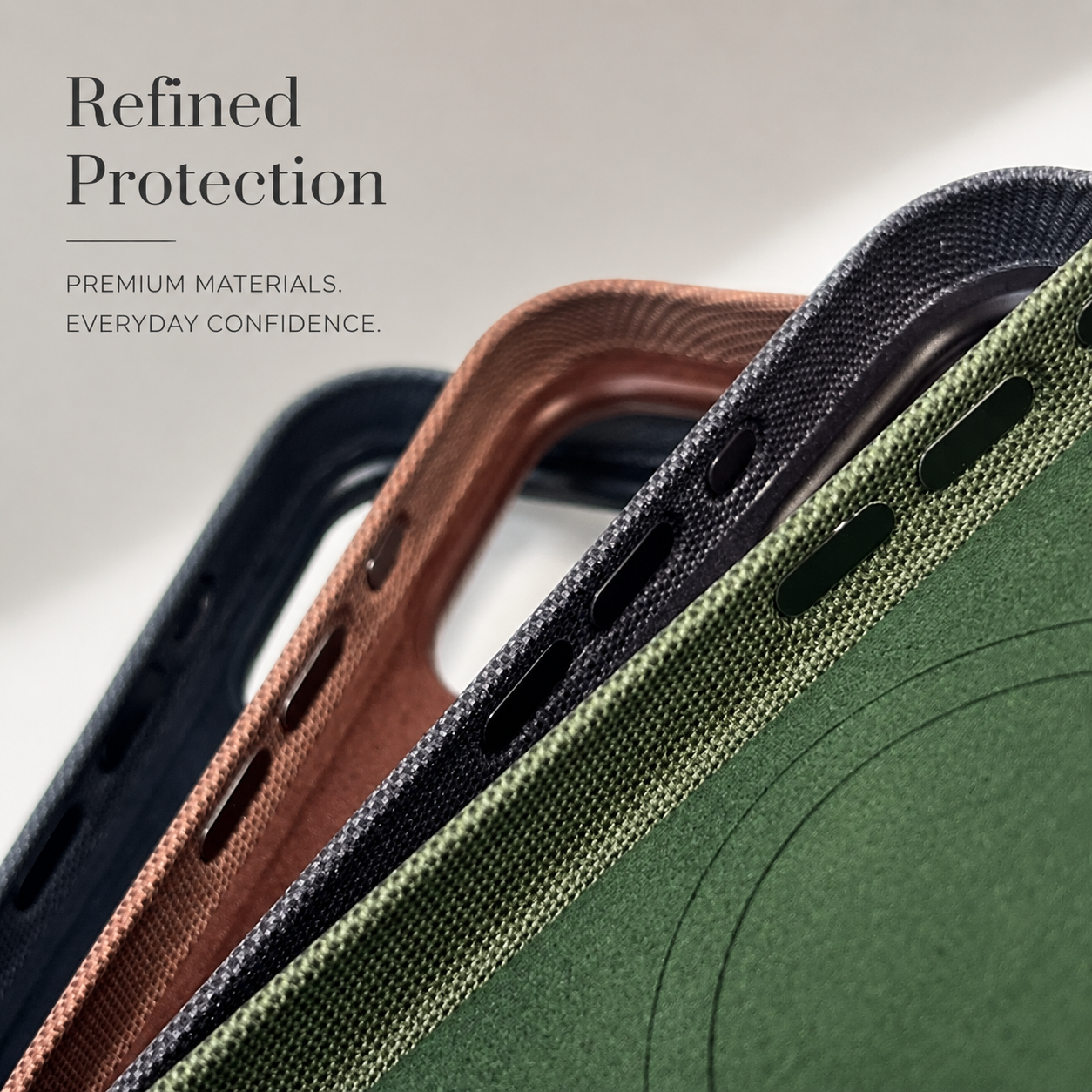 Premium iPhone Case Woven Fabric MagSafe Magnetic Protective Cover Wireless Charging Compatible Anti Fingerprint Non Slip Waterproof Shockproof Full Coverage