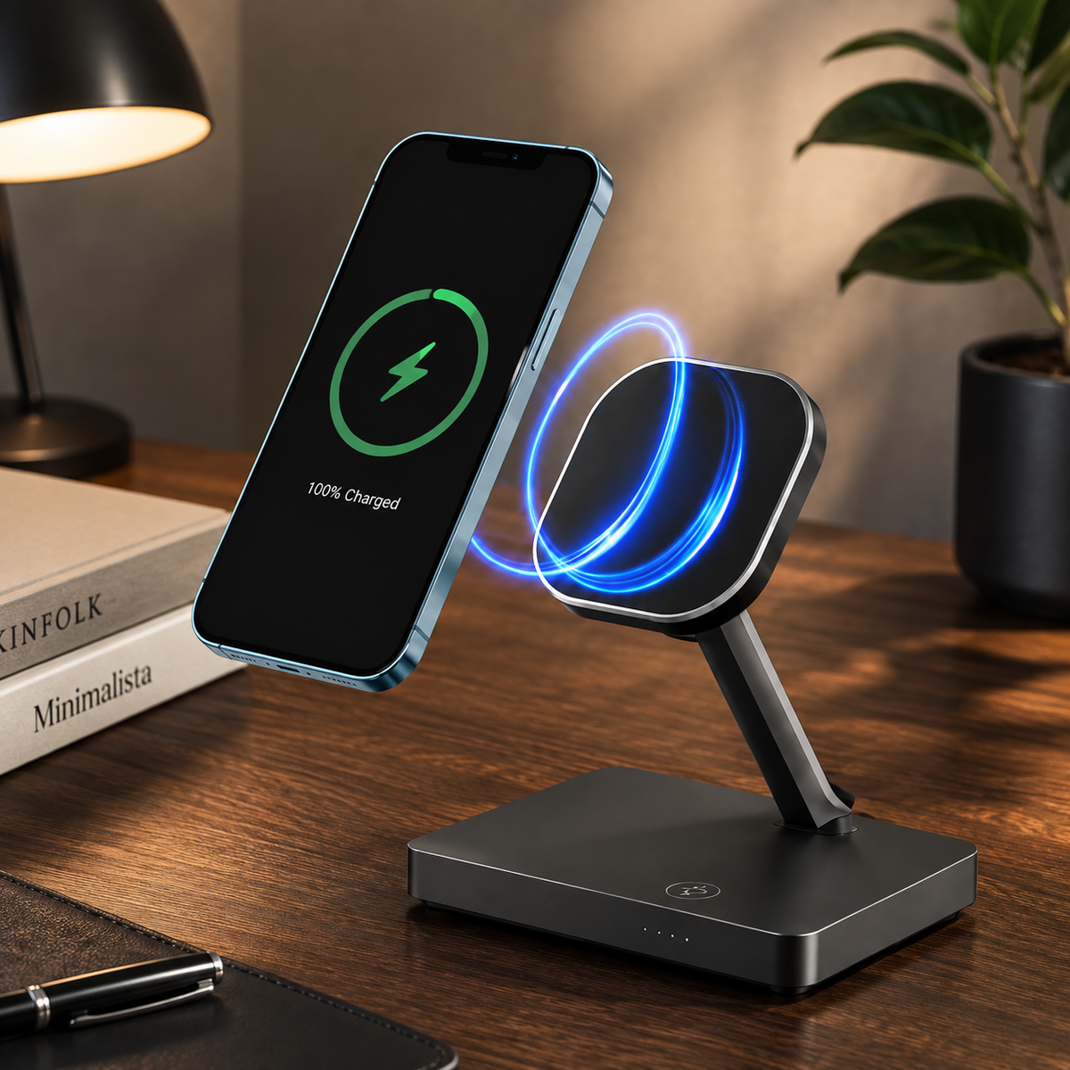 Premium 5 in 1 Magnetic Wireless Charging Station Foldable 30W Fast Qi Charger Stand LED Night Light USB Type C Multi Device Charging Compatible with iPhone