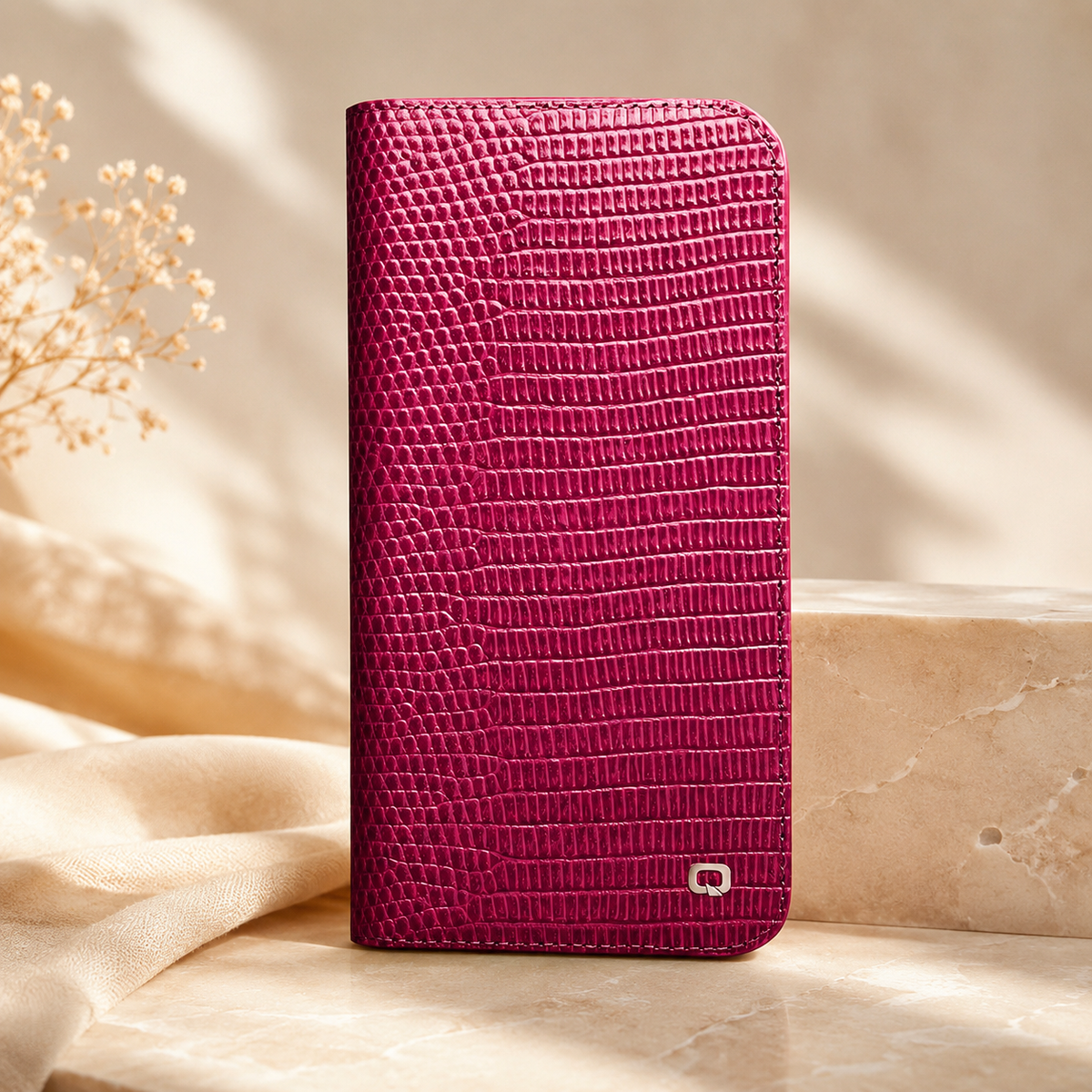 Premium Luxury iPhone Case Genuine Cowhide Leather Flip Cover Crocodile Grain Wallet Card Holder Magnetic Closure Shockproof Full Body Protection Slim Design Finish