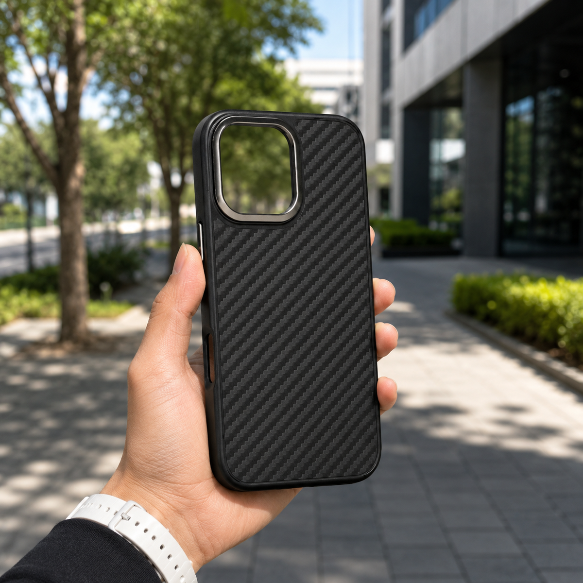 Premium Luxury iPhone Case MagSafe Compatible 1500D Aviation Carbon Fiber Cover Shockproof TPU Ultra Lightweight High Strength Protective Durable Design Finish