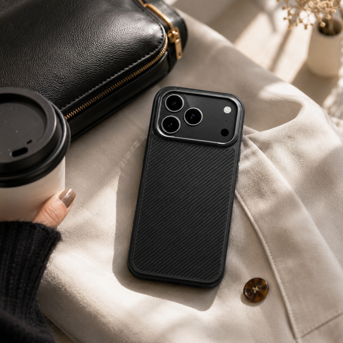 Premium Luxury iPhone Case MagSafe Compatible 600D Kevlar Aramid Fiber Cover Magnetic Shockproof Half Wrapped Anti Fingerprint Protective Durable Design