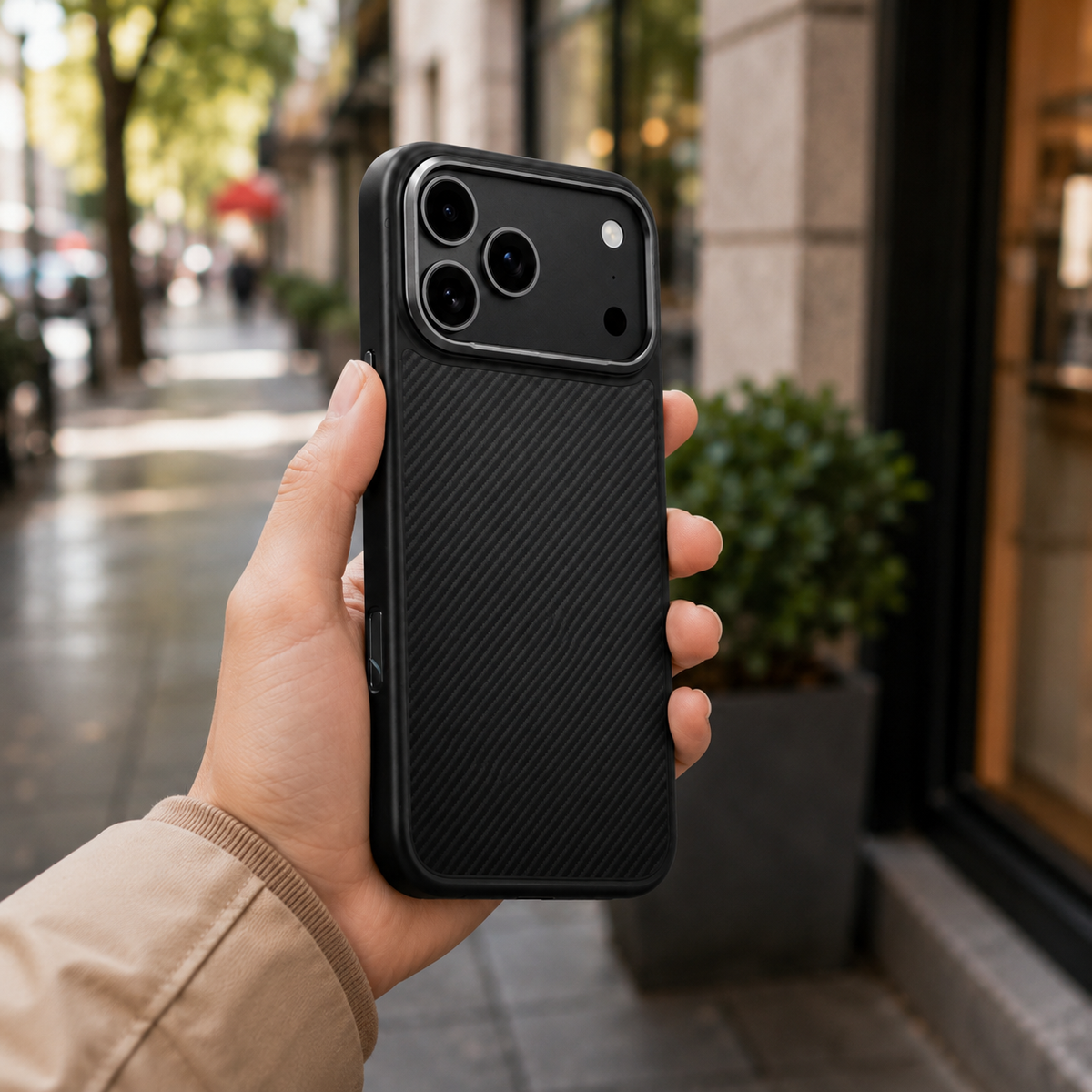 Premium Luxury iPhone Case MagSafe Compatible 600D Kevlar Aramid Fiber Cover Magnetic Shockproof Half Wrapped Anti Fingerprint Protective Durable Design
