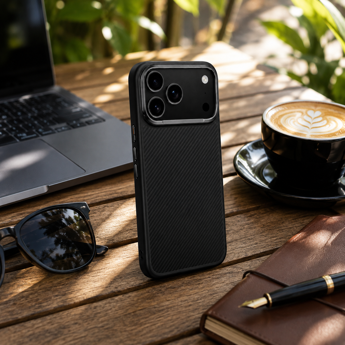 Premium Luxury iPhone Case MagSafe Compatible 600D Kevlar Aramid Fiber Cover Magnetic Shockproof Half Wrapped Anti Fingerprint Protective Durable Design