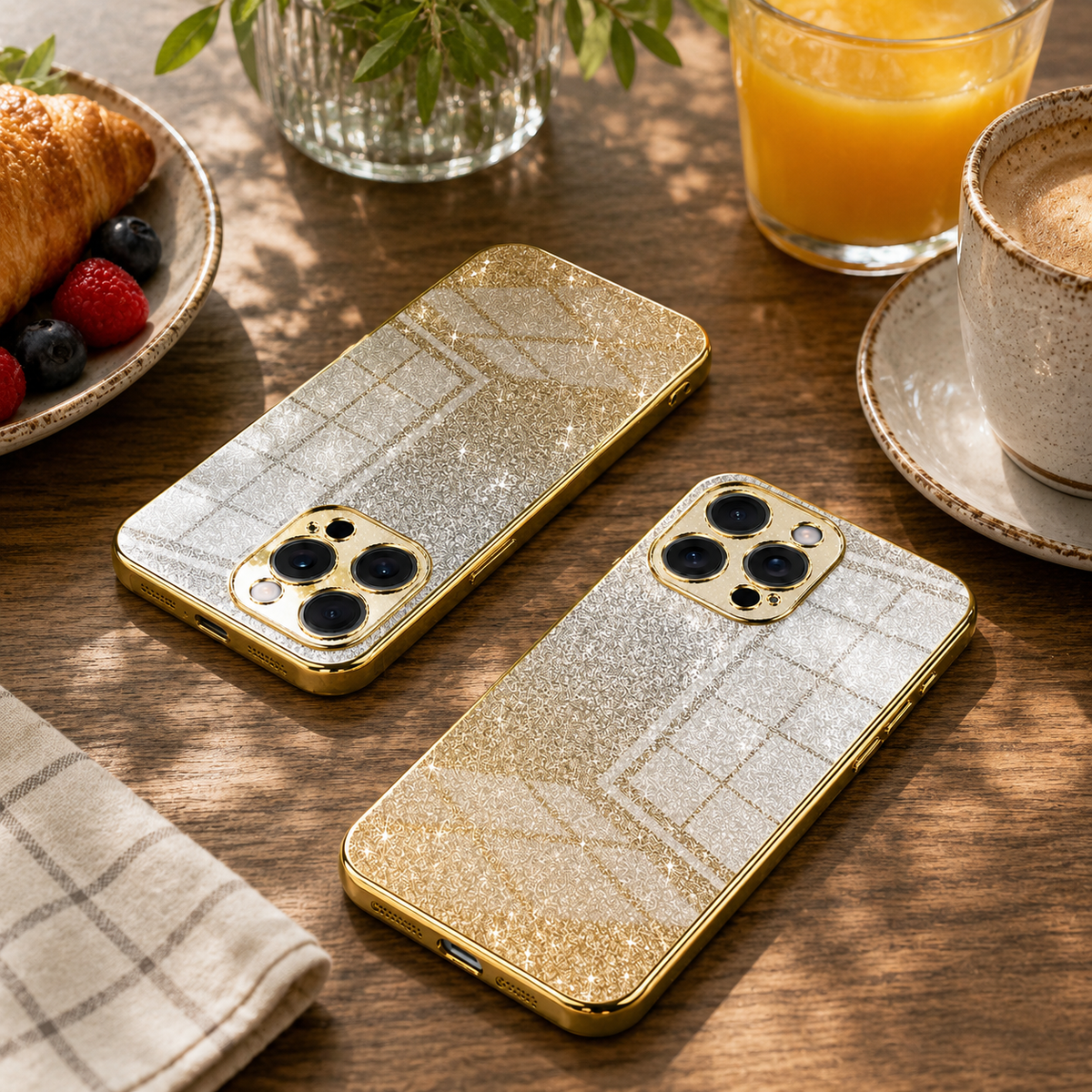 Premium Luxury iPhone Case MagSafe Compatible Glitter TPU Cover Shockproof Camera Lens Protection Slim Protective Durable Design Finish Style Matte