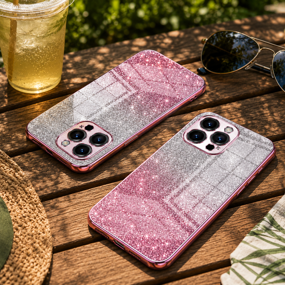 Premium Luxury iPhone Case MagSafe Compatible Glitter TPU Cover Shockproof Camera Lens Protection Slim Protective Durable Design Finish Style Matte