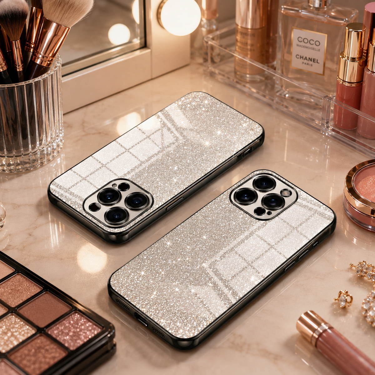 Premium Luxury iPhone Case MagSafe Compatible Glitter TPU Cover Shockproof Camera Lens Protection Slim Protective Durable Design Finish Style Matte