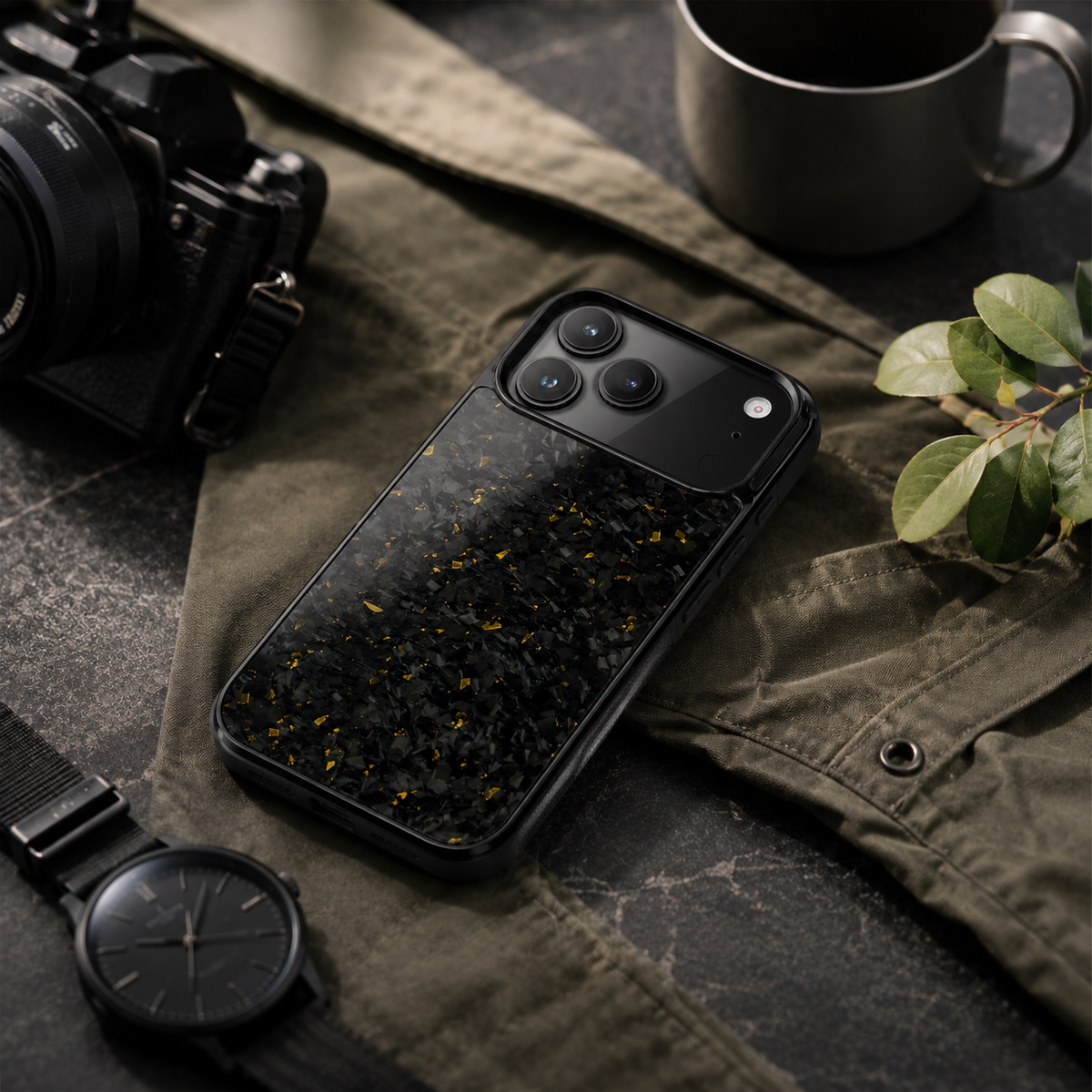 Premium Luxury iPhone Case MagSafe Compatible Real Forged Carbon Fiber Cover Shockproof Full Coverage TPU Hybrid Non Slip Durable Protective Design