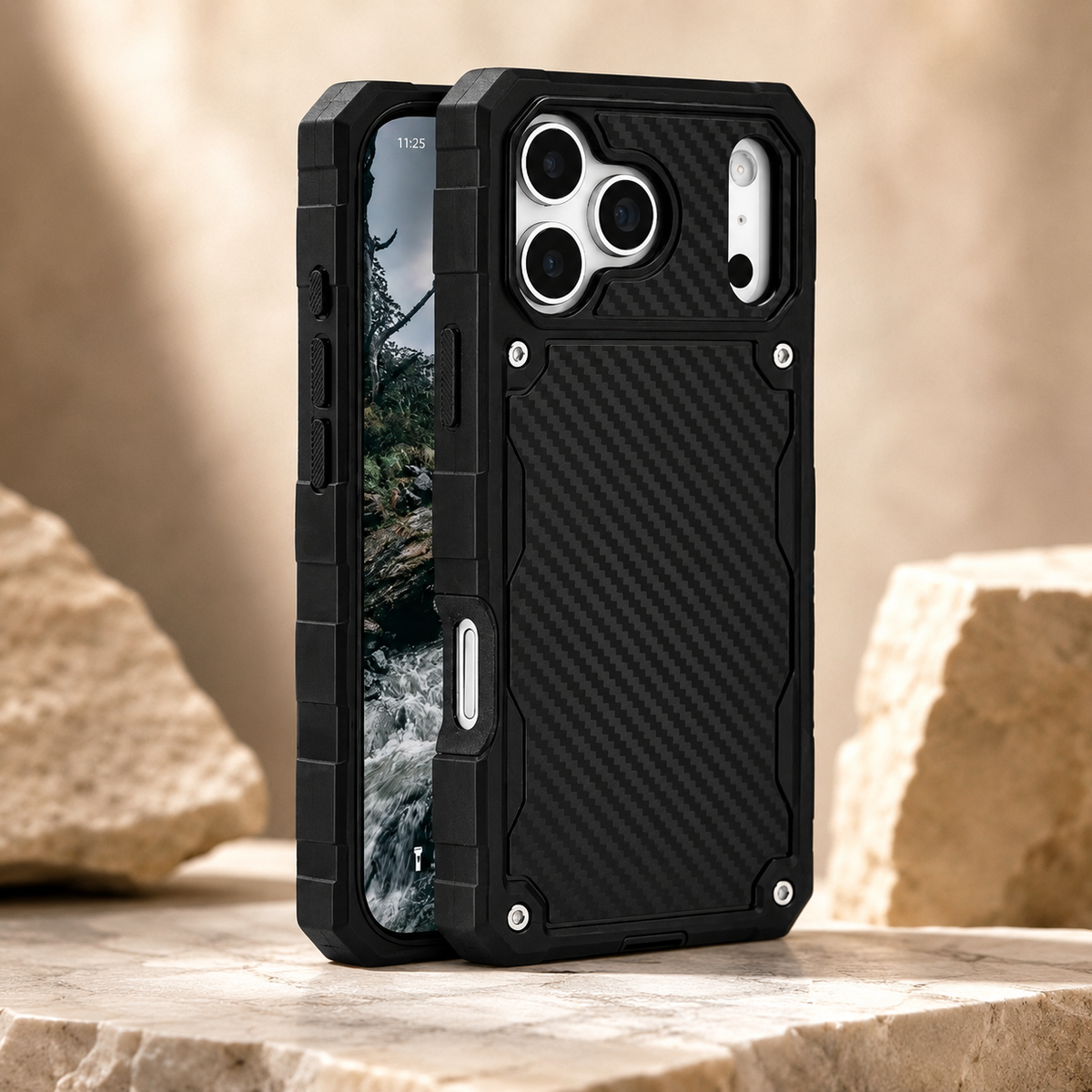 Premium Luxury iPhone Case MagSafe Compatible Rugged Heavy Duty Cover Shockproof Military Grade Drop Protection Anti Slip Grip Slim Durable Design Finish