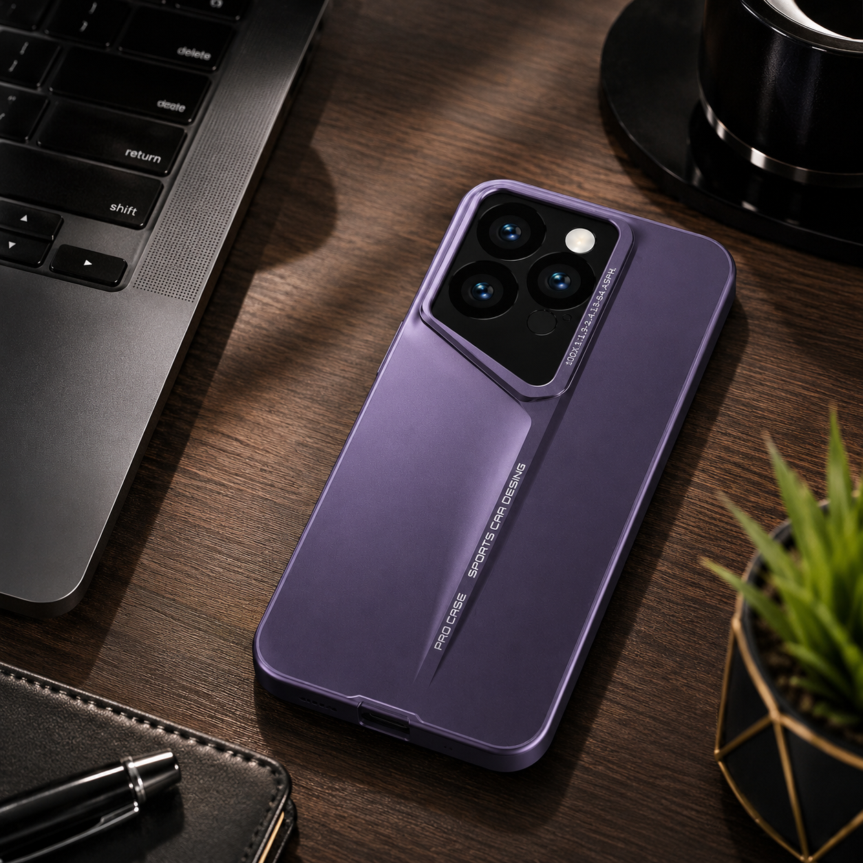 Premium Luxury iPhone Case MagSafe Compatible Ultra Thin Matte Blade Texture Hard PC Cover Frosted Lens Protection Shockproof Lightweight Protective Design