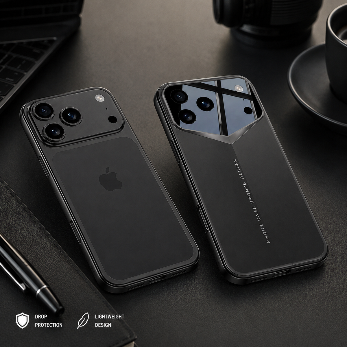 Premium Luxury iPhone Case Ultra Thin Hard Back Cover Shockproof Camera Protection Anti Scratch Full Coverage Slim Protective Design Finish