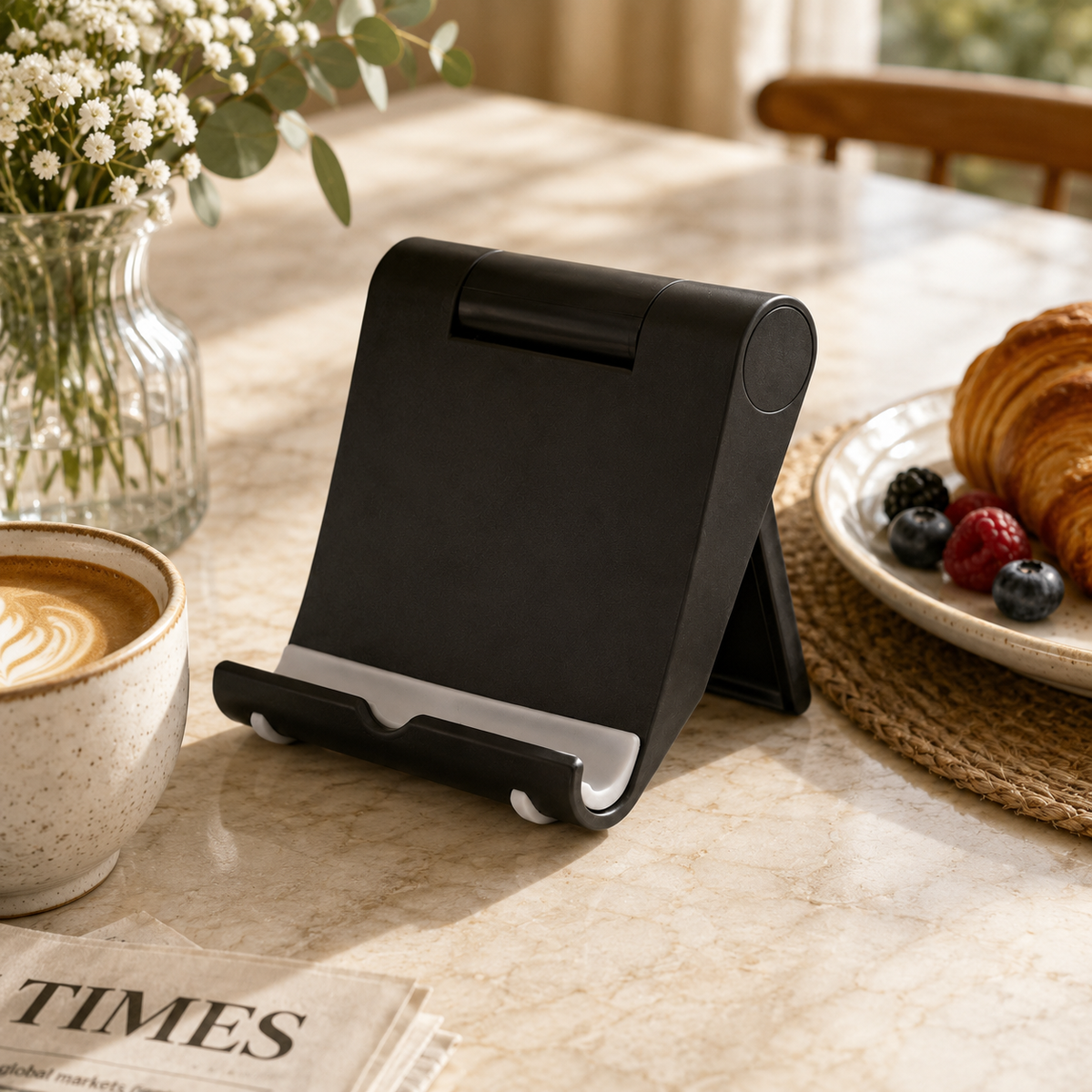 Premium Magnetic Phone Holder Stand Adjustable Foldable Desk Phone Stand Anti-Slip Mobile Phone Holder Ergonomic Viewing Stand Compatible with iPhone