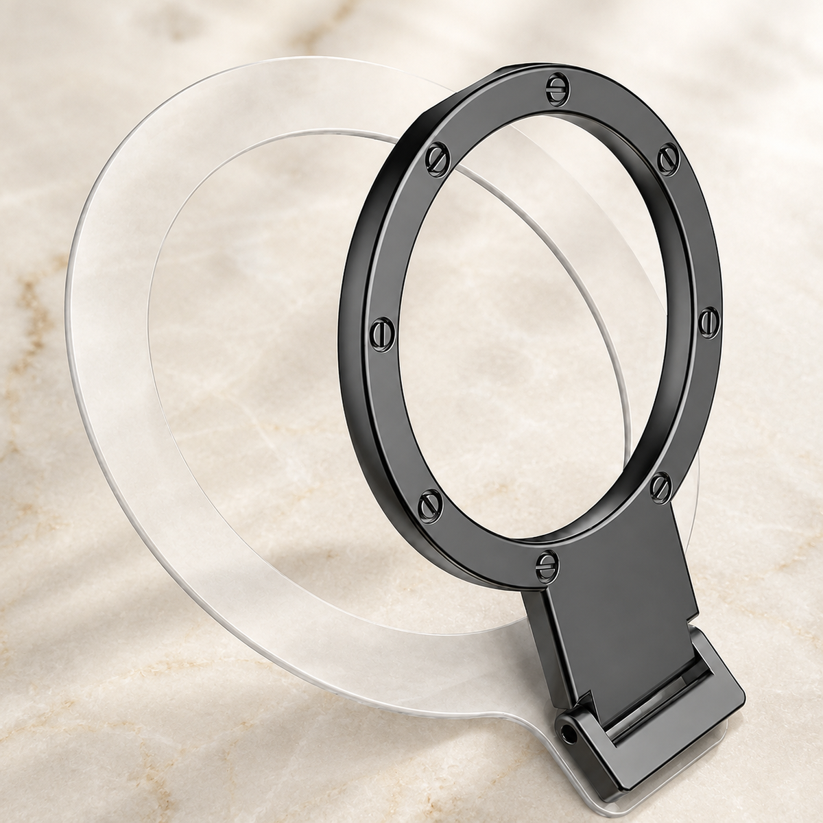 Premium Magnetic Phone Ring Holder for MagSafe 360° Rotating Phone Grip Stand Detachable Foldable Magnetic Finger Holder Kickstand Compatible with iPhone