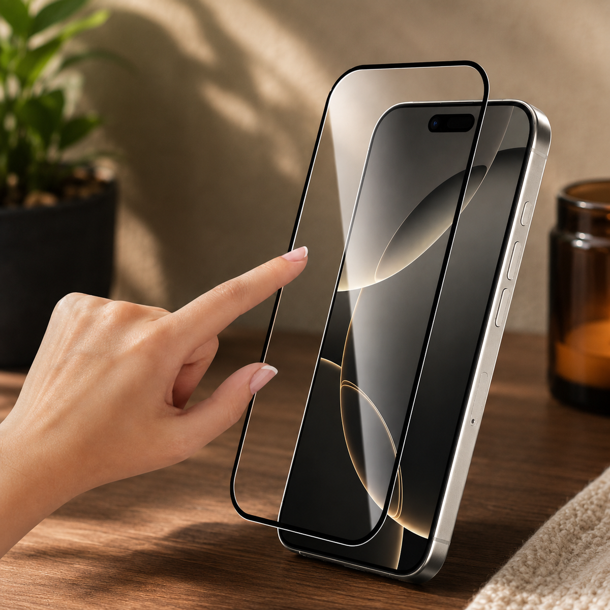 Premium Tempered Glass Screen Protector HD Clear Full Coverage Scratch Resistant Bubble Free Fingerprint Resistant Compatible with iPhone