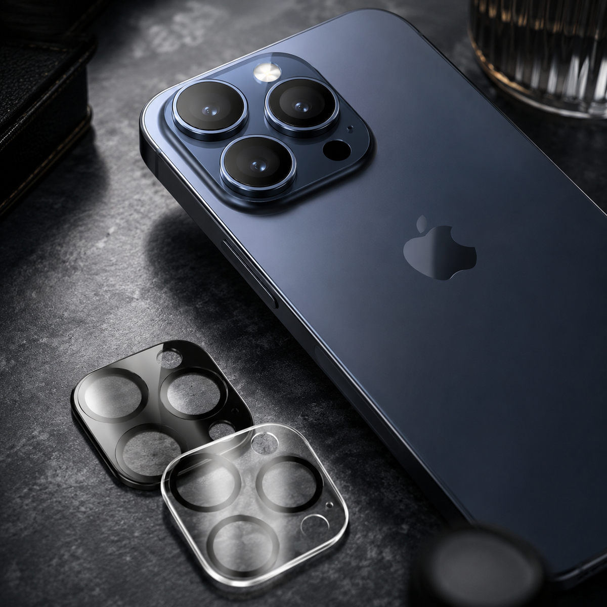 Premium Ultra Thin Camera Lens Protector 4 Pack Tempered Glass Camera Lens Cover Anti-Scratch Anti-Fingerprint Full Coverage HD Clear Compatible with iPhone