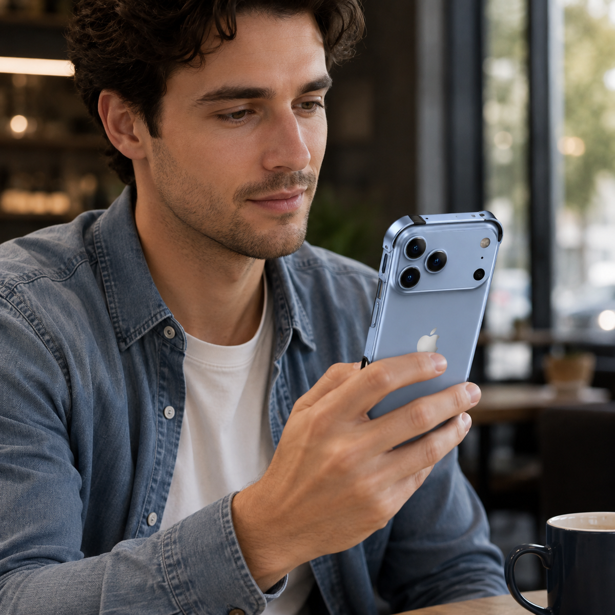 Premium iPhone Case Aluminum Metal Frame Bumper Cover Shockproof Silicone Protection Rugged Edge Protection Anti Scratch Lightweight Durable Design