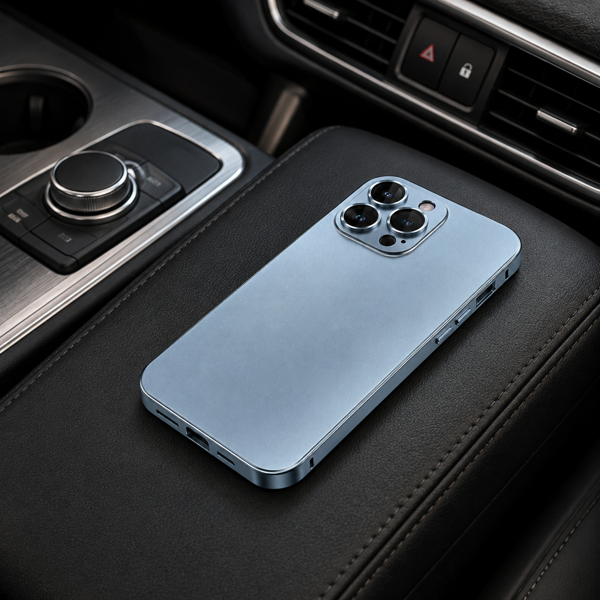 Premium iPhone Case Aluminum Metal Frame Shockproof Protective Cover PC Back Camera Lens Protection Wireless Charging Compatible Slim Luxury Design