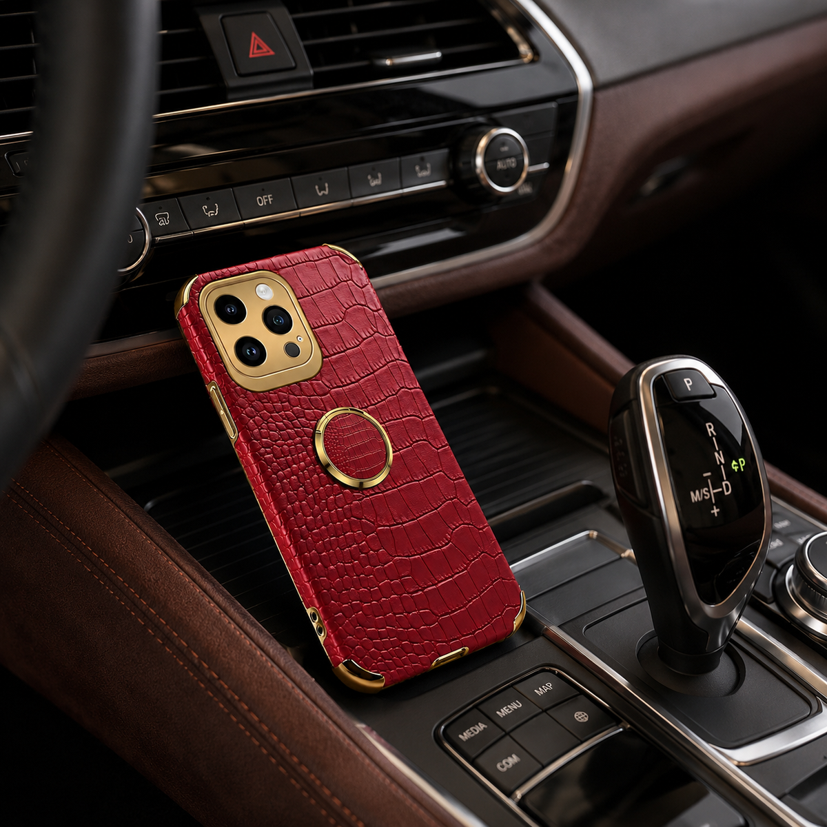 Premium iPhone Case Crocodile Leather Protective Cover Shockproof Camera Lens Protection Anti Scratch Anti Fingerprint Silicone TPU Full Coverage