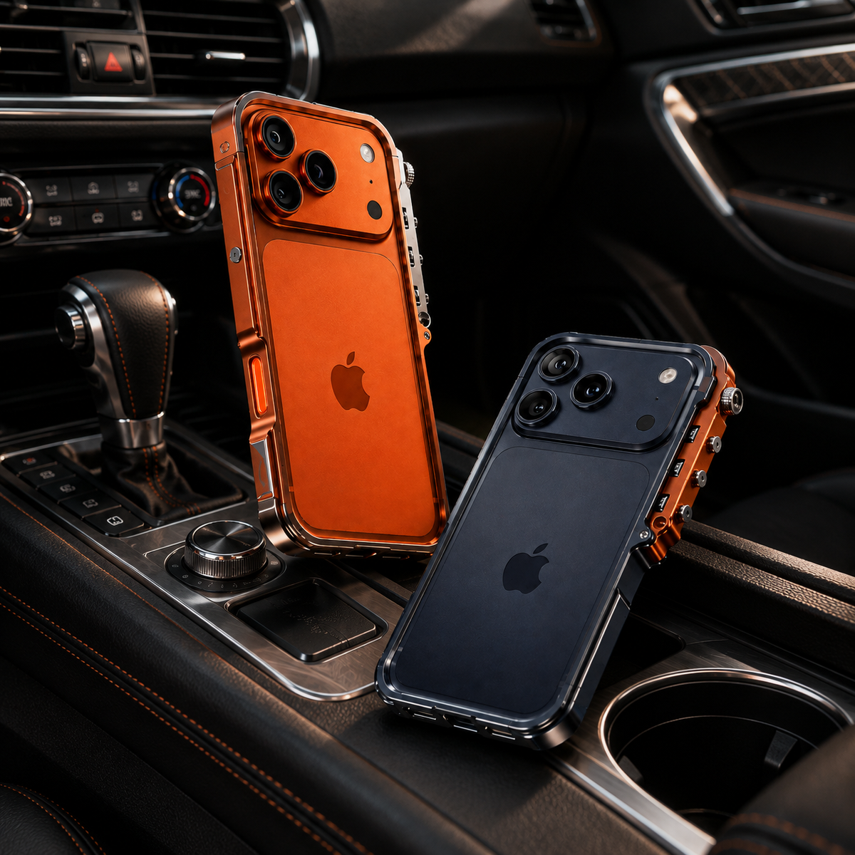 Premium iPhone Case Cyberpunk Aluminum Alloy Mechanical Bumper Metal Frame Shockproof Heavy Duty Camera Lens Protection Protective Design