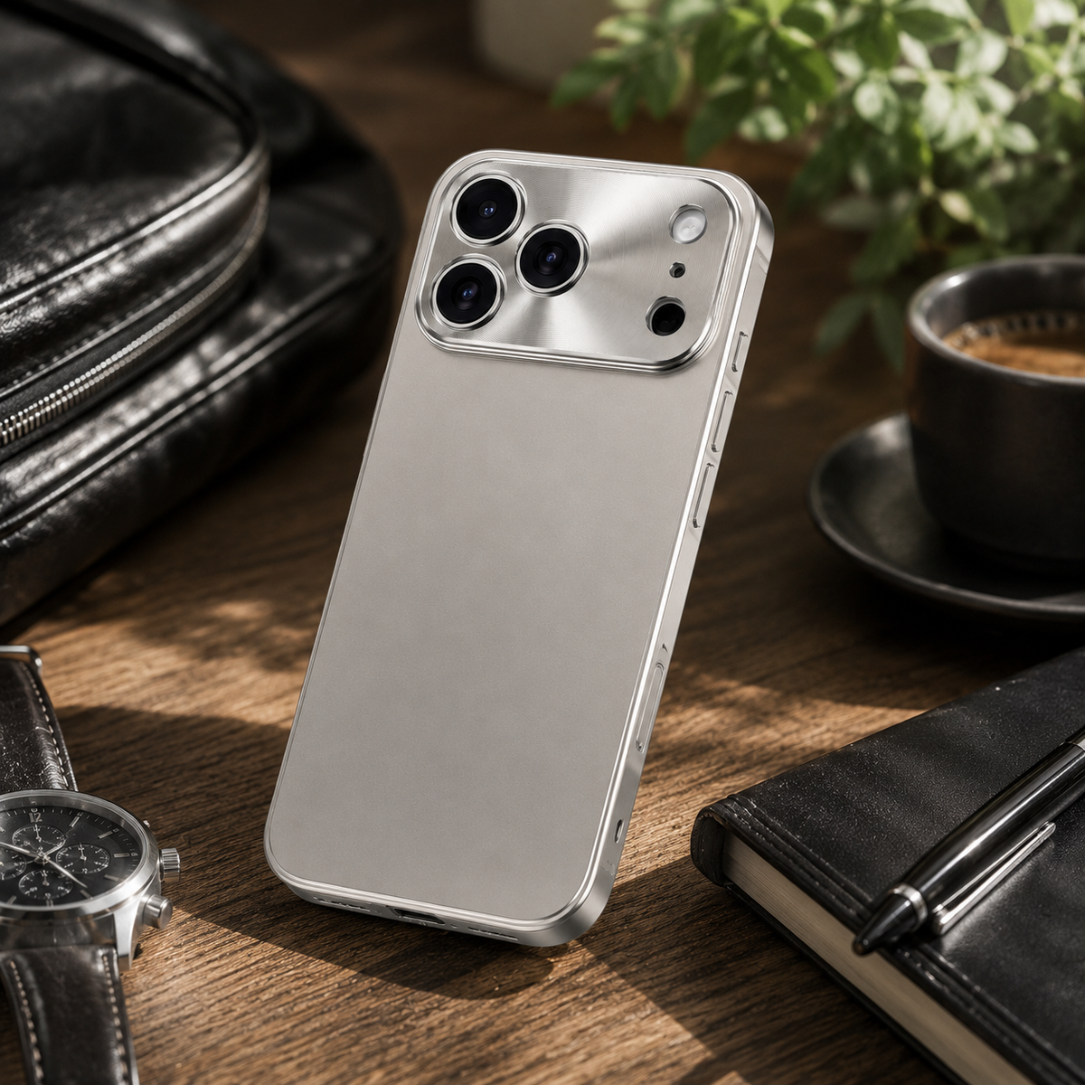 Premium iPhone Case MagSafe Compatible Aluminum Alloy Frame Frosted PC Protective Cover Ultra Thin Shockproof Anti Scratch Matte Lightweight Design