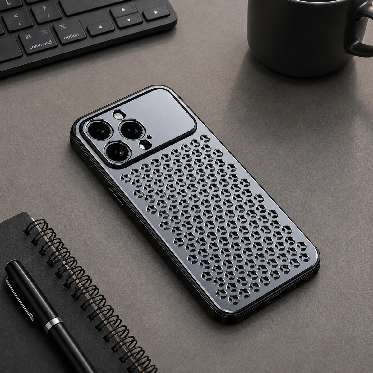 Premium iPhone Case MagSafe Compatible Aluminum Metal Breathable Protective Cover Ultra Thin Matte Anti Scratch Lightweight Heat Dissipation Protective Design
