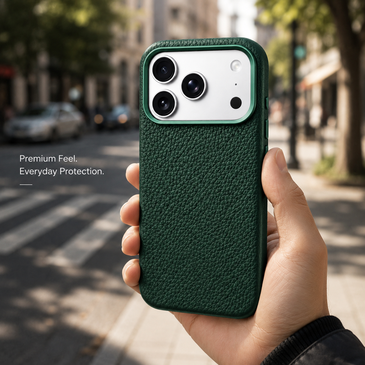 Premium iPhone Case MagSafe Compatible Luxury Lychee Leather Protective Cover Magnetic Shockproof Alloy Lens Protection Anti Scratch Full Coverage