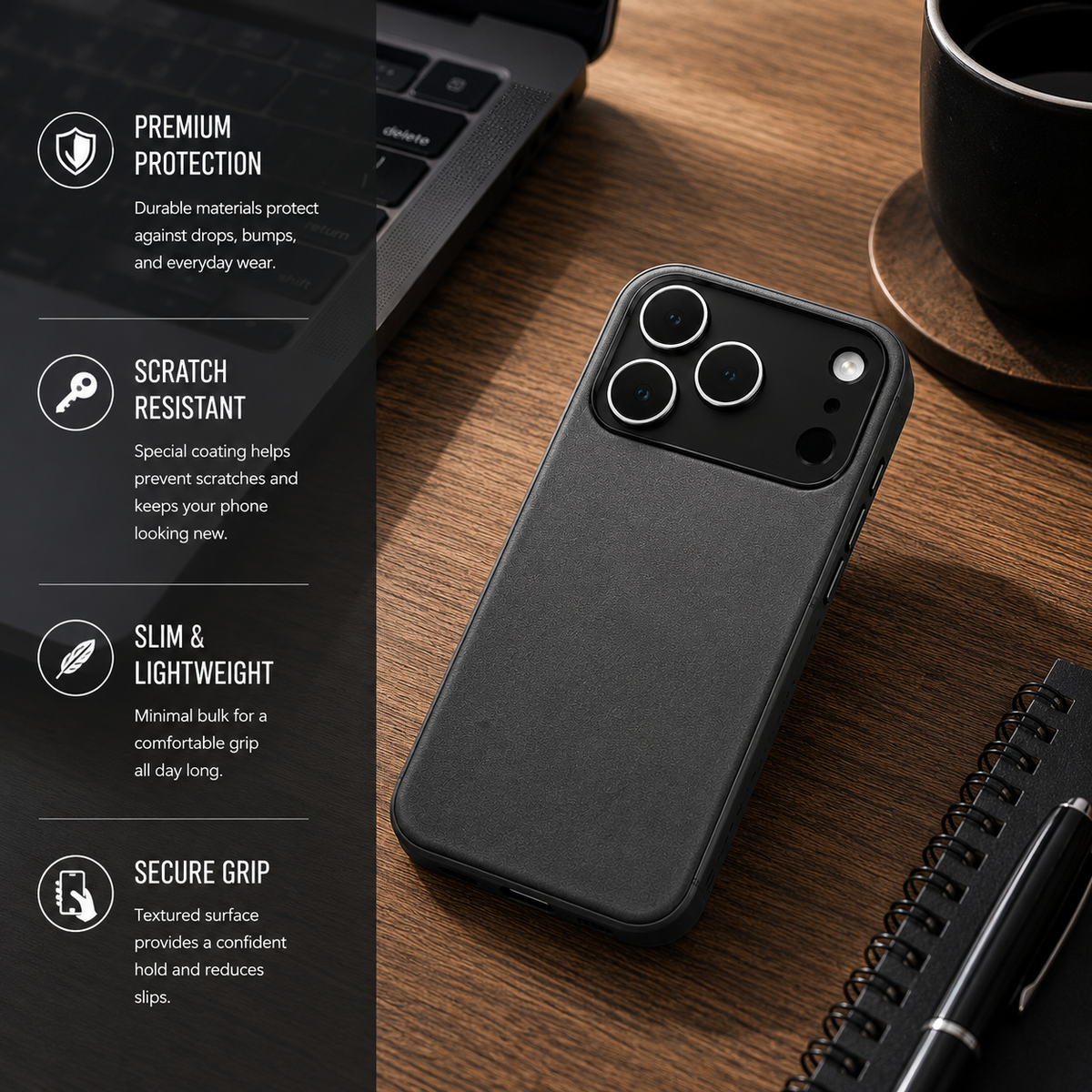 Premium iPhone Case MagSafe Compatible Magnetic Car Holder Shockproof Protective Cover Anti Fingerprint Slim Full Coverage Camera Lens Protection