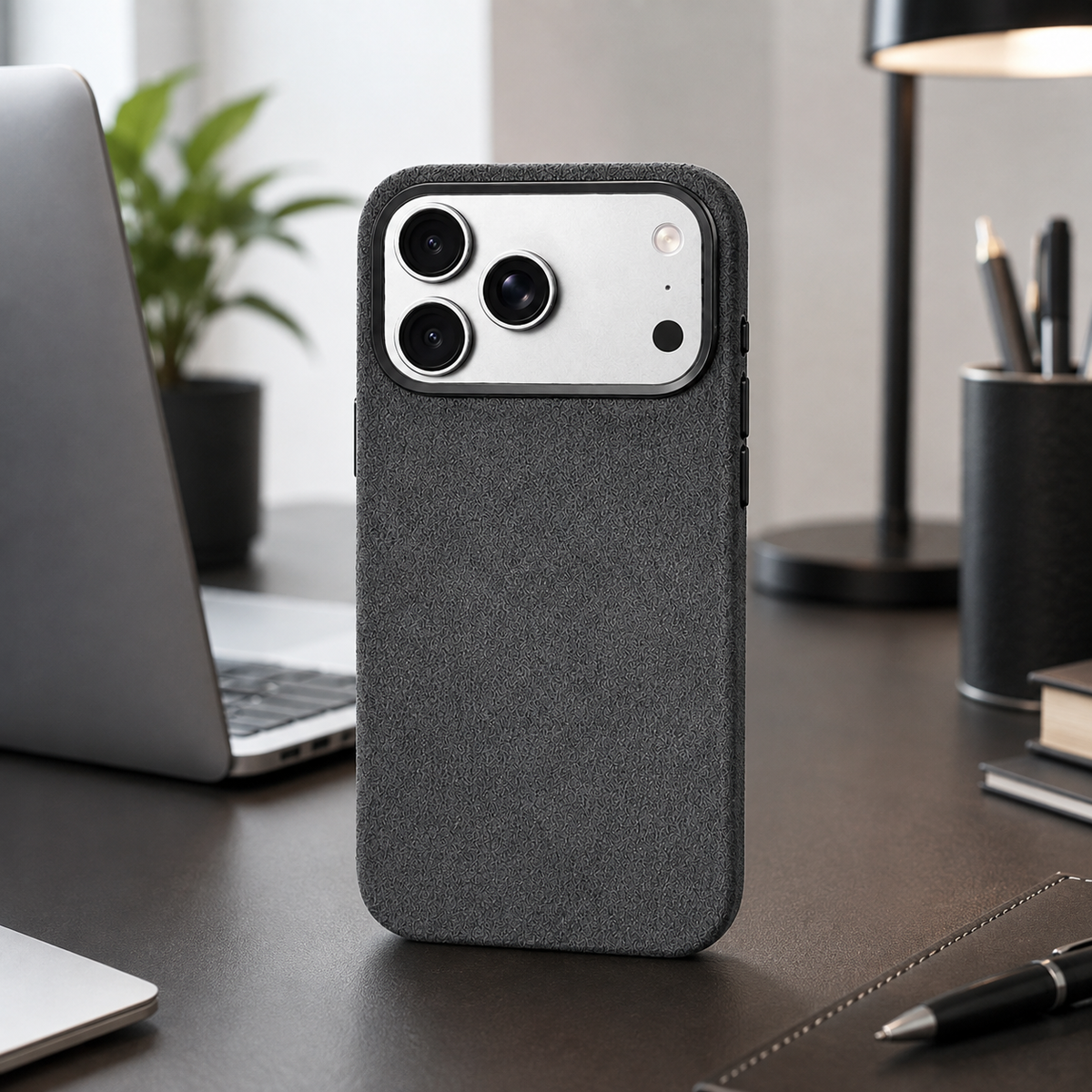 Premium iPhone Case MagSafe Compatible Magnetic Leather Protective Cover Camera Lens Protection Anti Fingerprint Washable Full Coverage Slim Design