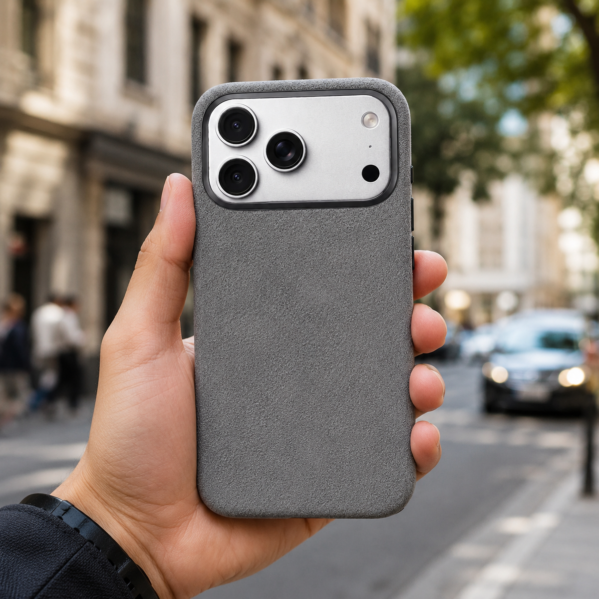 Premium iPhone Case MagSafe Compatible Magnetic Leather Protective Cover Camera Lens Protection Anti Fingerprint Washable Full Coverage Slim Design