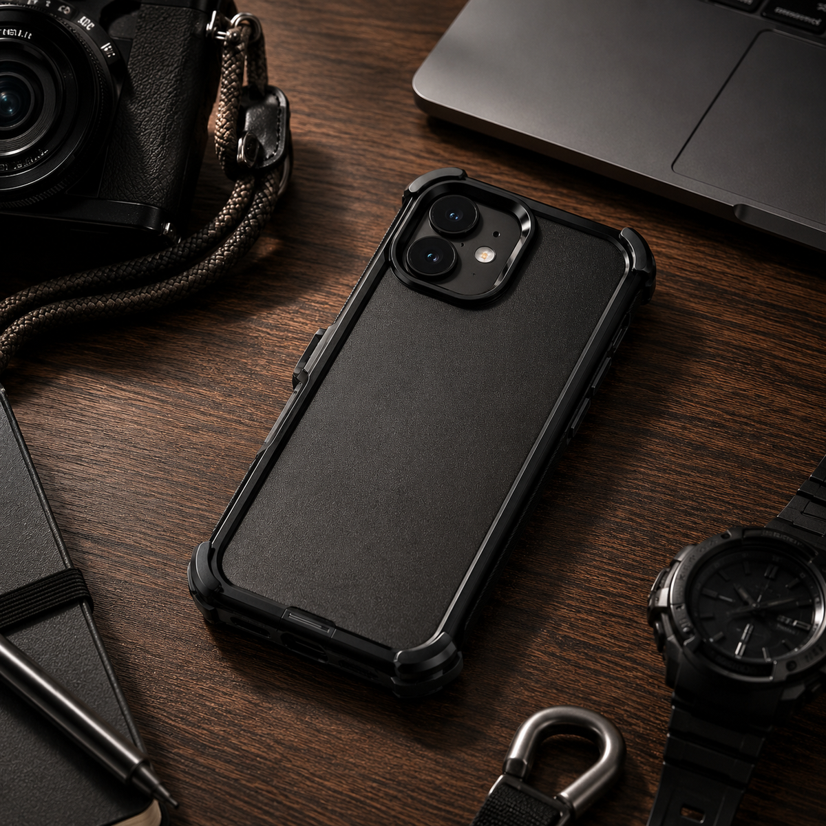 Premium iPhone Case MagSafe Compatible Rugged Holster Protective Cover 3 Layer Shockproof Armor Belt Clip Wireless Charging Anti Scratch Full Coverage