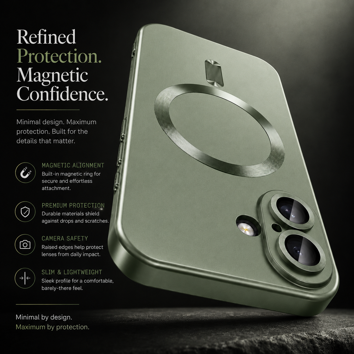Premium iPhone Case MagSafe Compatible Silicone Protective Cover Full Coverage Shockproof Camera Protection Anti Fingerprint Matte Non Slip Slim Design