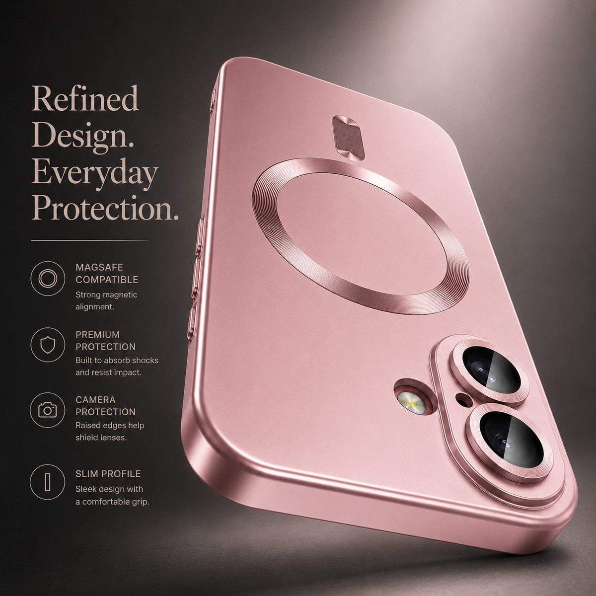 Premium iPhone Case MagSafe Compatible Silicone Protective Cover Full Coverage Shockproof Camera Protection Anti Fingerprint Matte Non Slip Slim Design