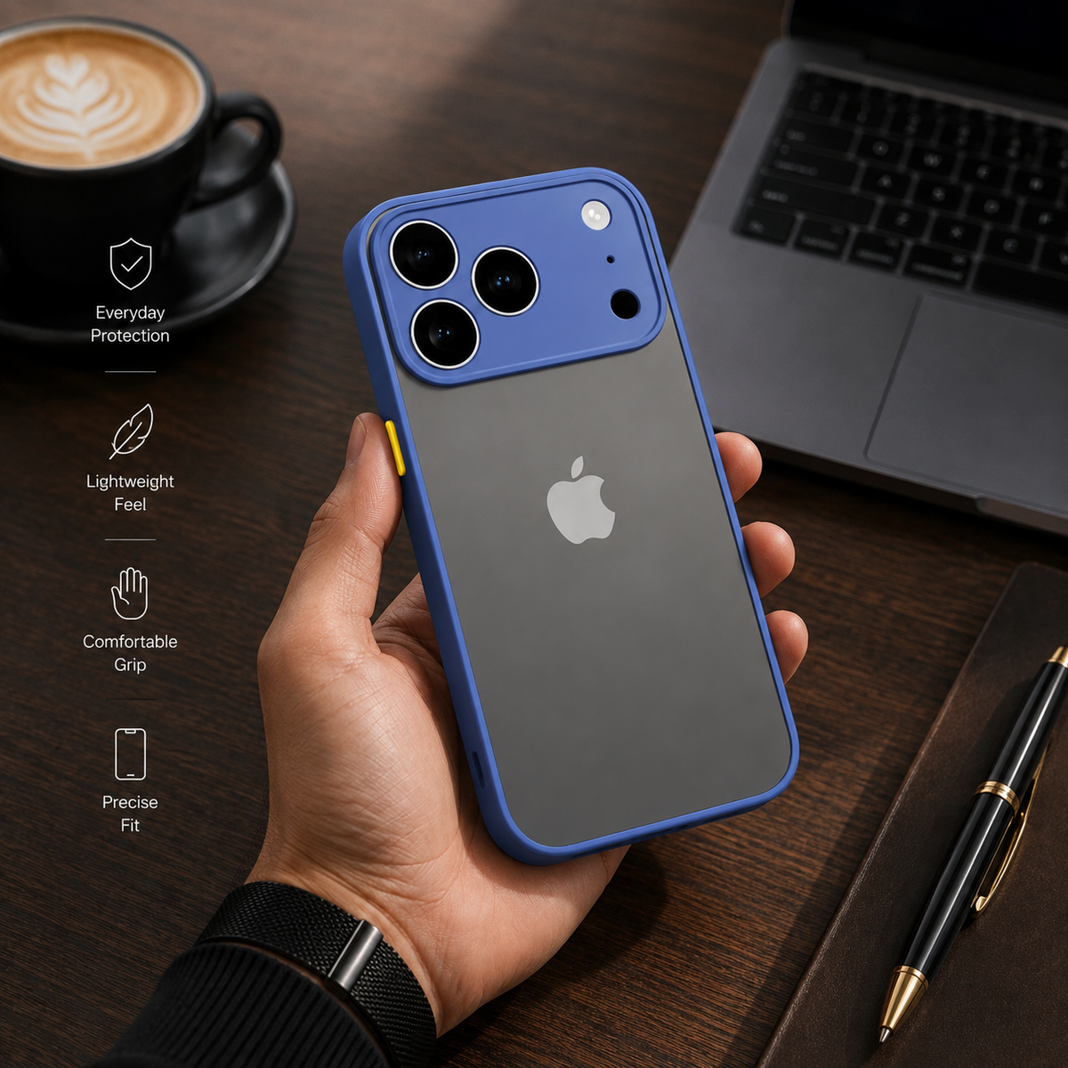 Premium iPhone Case MagSafe Compatible Translucent Matte Armor Cover Shockproof TPU PC Bumper Camera Lens Protection Slim Design
