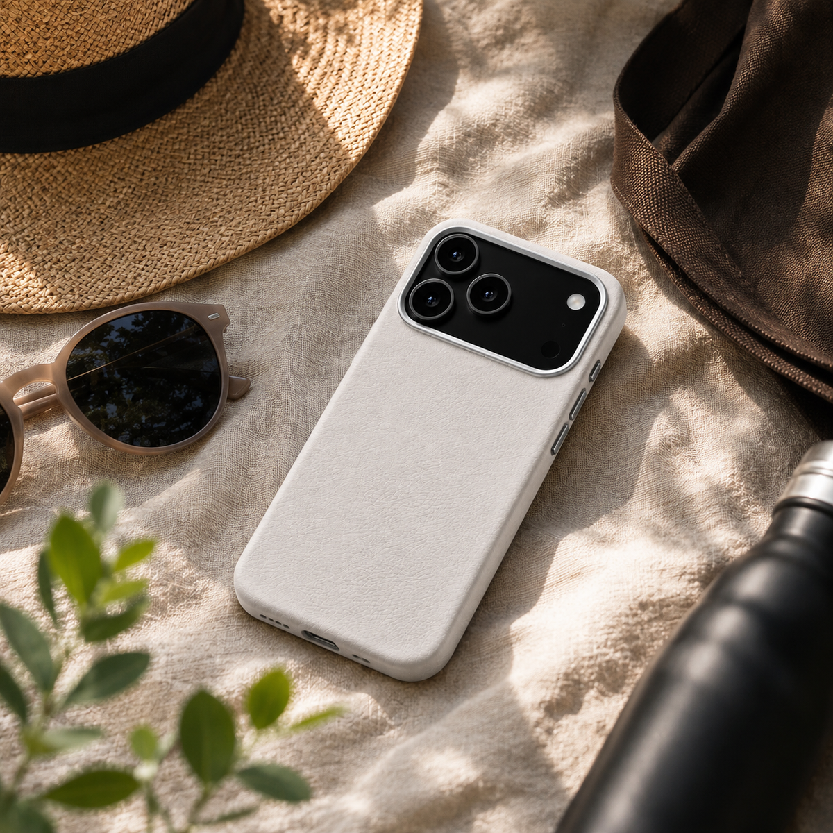 Premium iPhone Case Magnetic Leather Protective Cover MagSafe Compatible Wireless Charging Shockproof Anti Fingerprint Camera Button Access Full Coverage