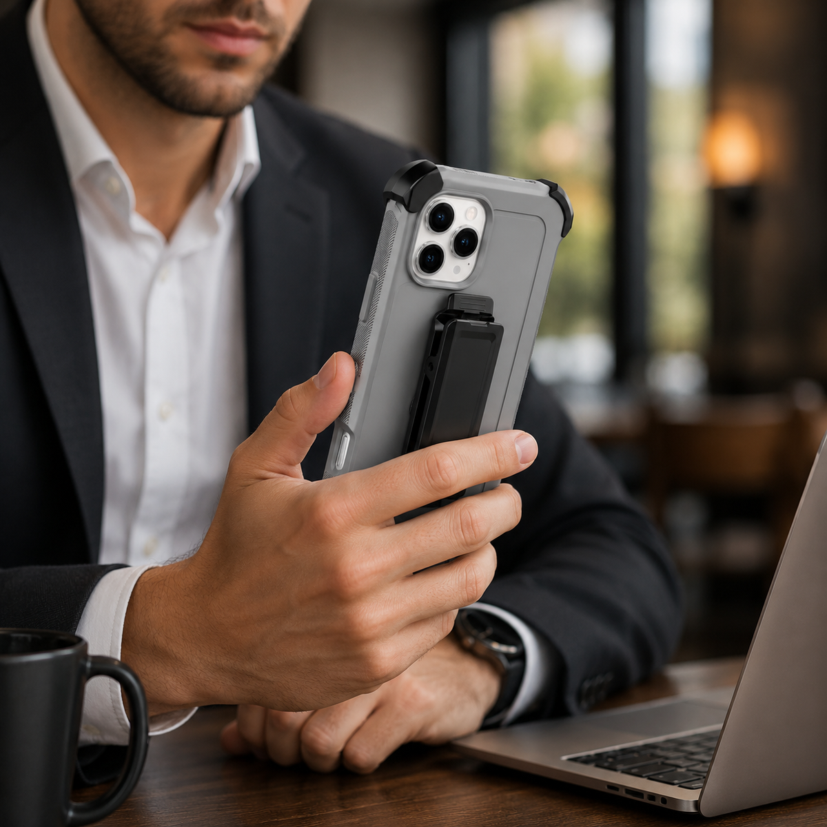 Premium iPhone Case Rugged Defender Shockproof Protective Cover Dual Layer Armor Belt Clip Magnetic Full Port Protection Anti Scratch Heavy Duty Design