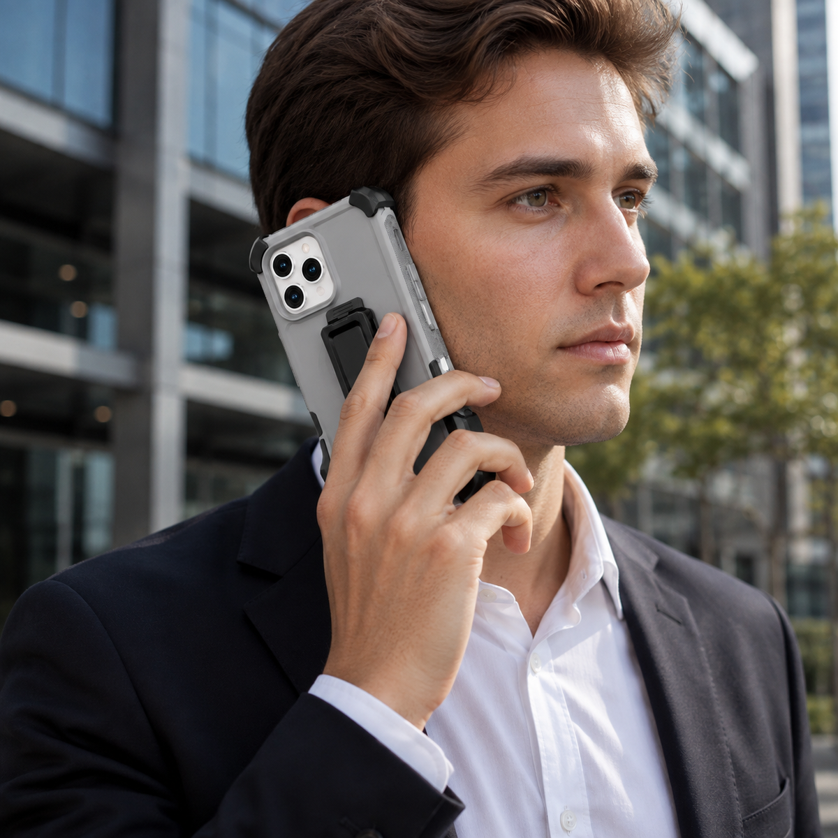 Premium iPhone Case Rugged Defender Shockproof Protective Cover Dual Layer Armor Belt Clip Magnetic Full Port Protection Anti Scratch Heavy Duty Design