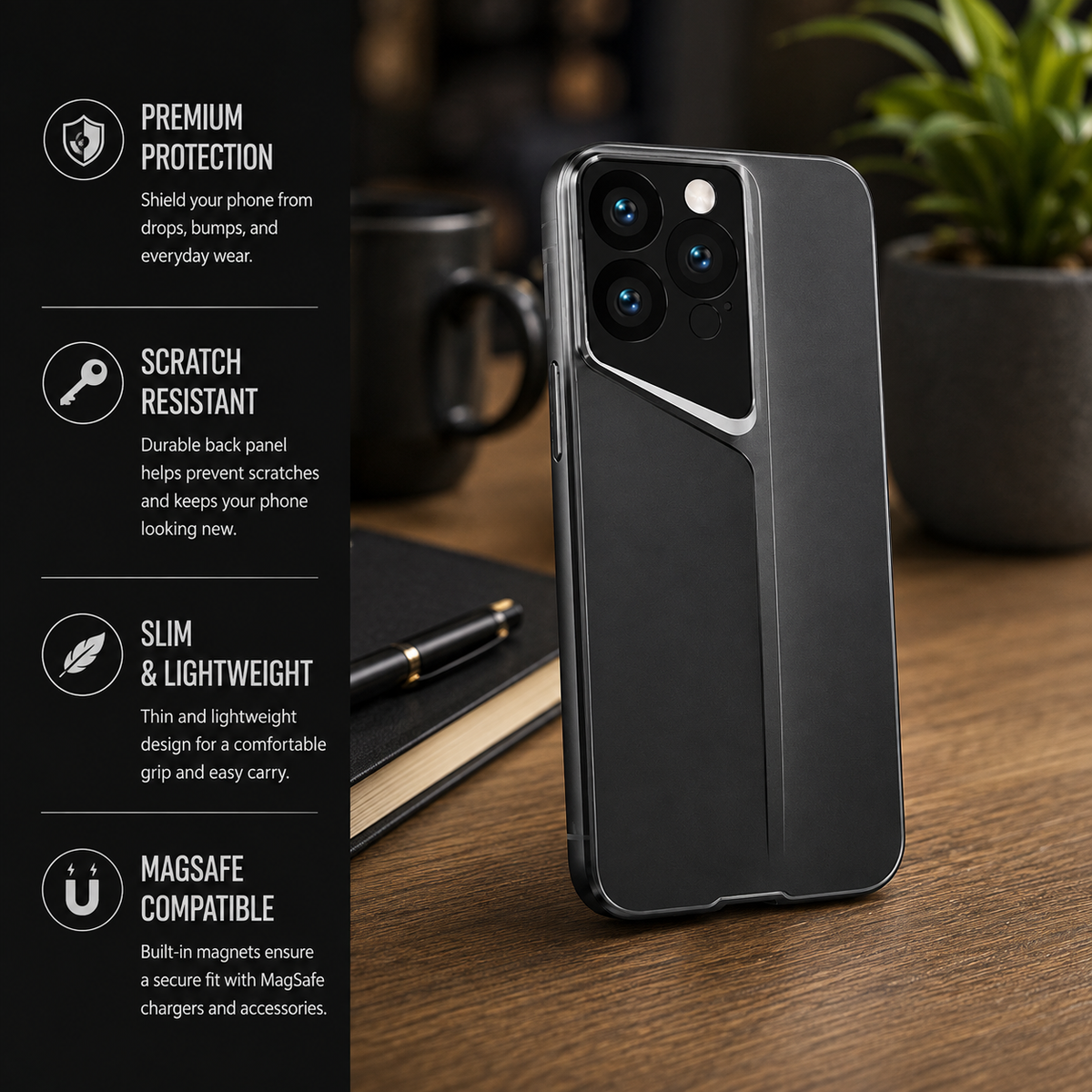 Premium iPhone Case Ultra Thin Protective Cover Shockproof Camera Lens Protection Anti Scratch Matte Non Slip Slim Hard Back Full Coverage