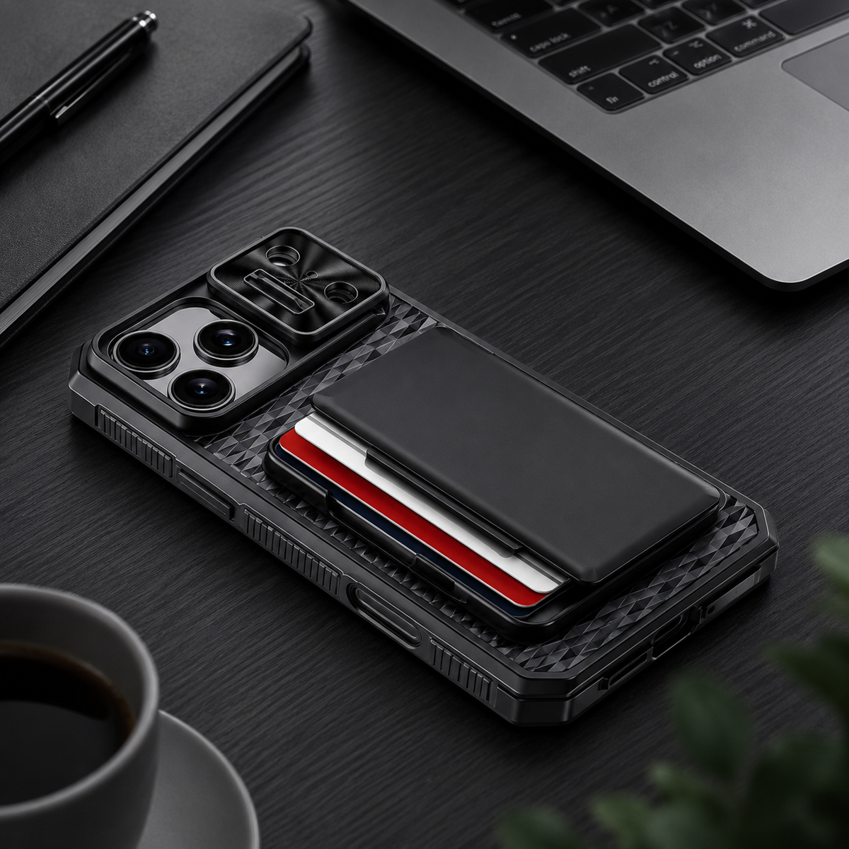 Premium iPhone Case Wallet Card Holder Sliding Camera Cover Shockproof Dual Layer Heavy Duty Protective Cover Stand Full Coverage Anti Scratch Design
