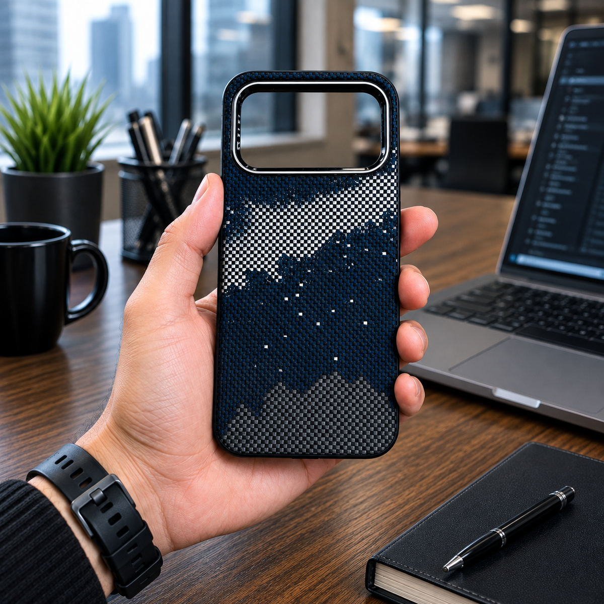 Premium iPhone Case MagSafe Compatible Real Carbon Fiber Aramid Kevlar Protective Cover Ultra Thin Shockproof Matte Anti Fingerprint Full Coverage Design