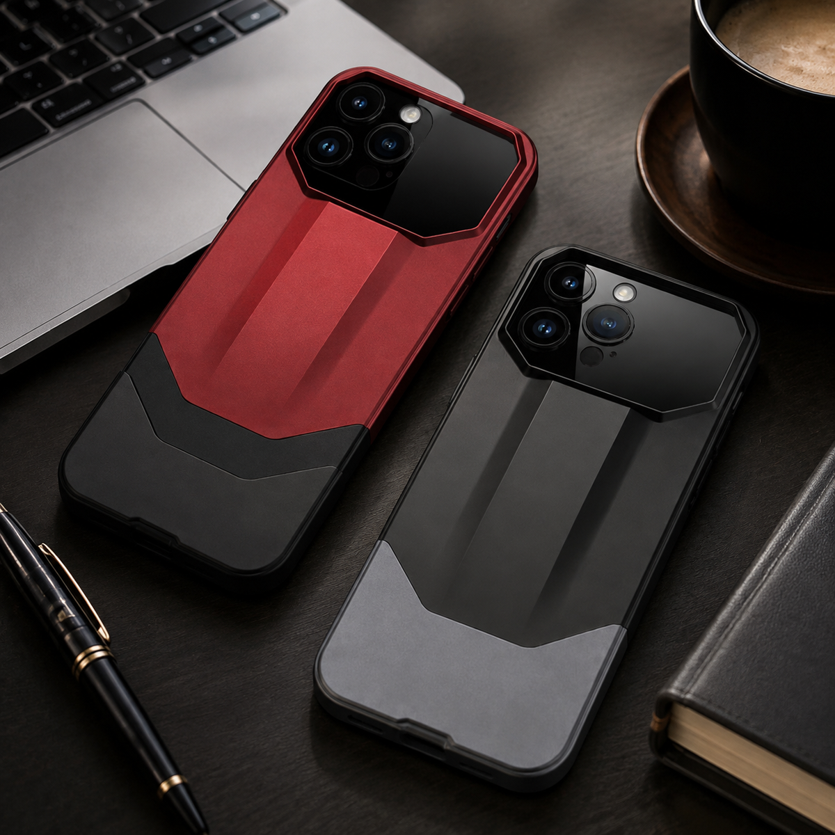 Premium iPhone Case Luxury Supercar Design Hard PC Shockproof Protective Cover Camera Lens Protection Anti Scratch Dustproof Slim Full Coverage