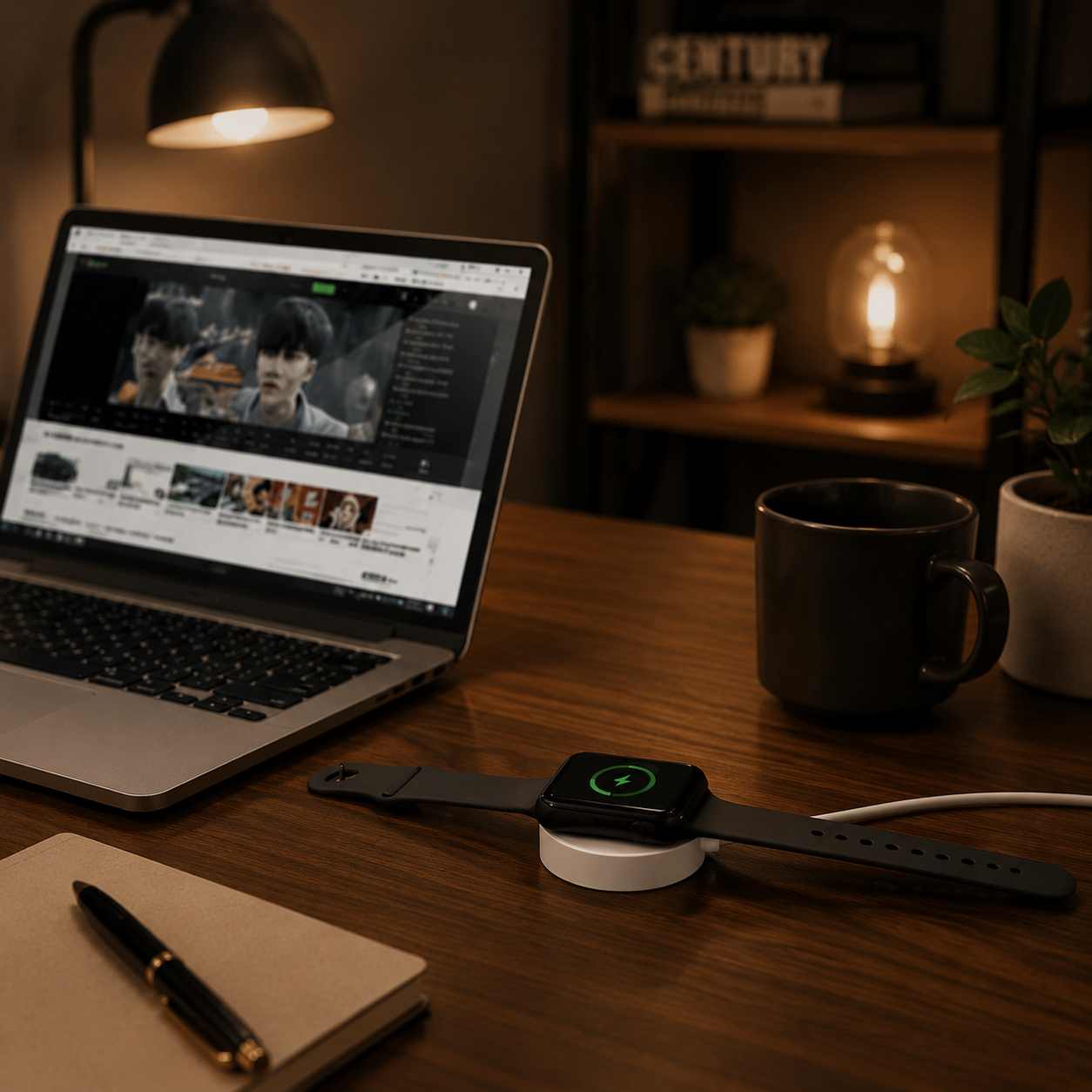 Premium 2-in-1 Magnetic Wireless Charger Cable USB-A Fast Charging Cord Smart Chip Protection Strong Magnetic Charging Compatible with iPhone